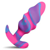 Unicorn Swirl Silicone Butt Plug - Medium